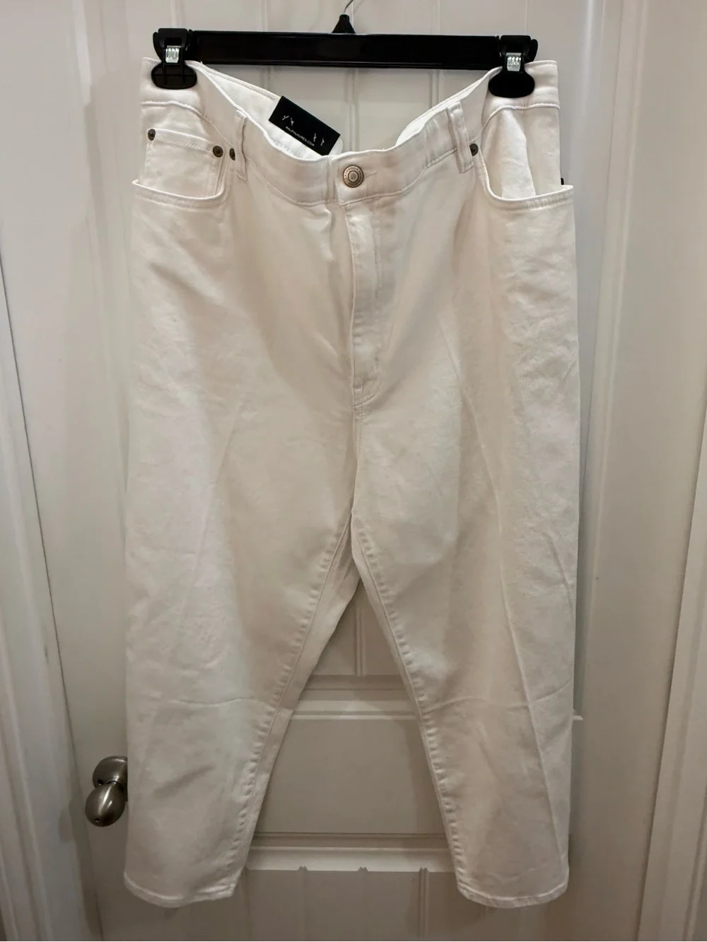 NWT $145 Ralph Lauren High-Rise Wide-Leg Jeans in White 18 w Resortwear - Picture 2 of 8